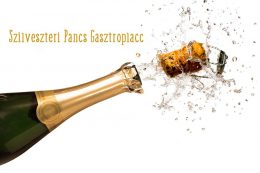 A képen egy pezsgősüvegből éppen kirobban a dugó, jelezve azt, hogy ez a rendezvény az ünneplés kezdete lehet