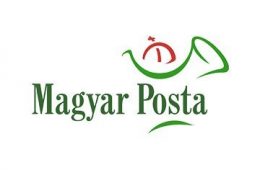 A képen a Magyar Posta logója látható