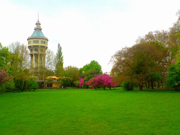 A képen a margit-szigeti víztorony látható