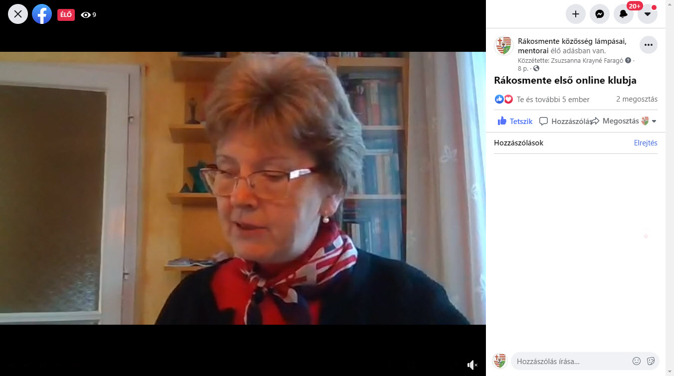 A képen a klub egyik civilszervezője, Krayné Faragó Zsuzsanna látható.